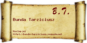 Bunda Tarziciusz névjegykártya